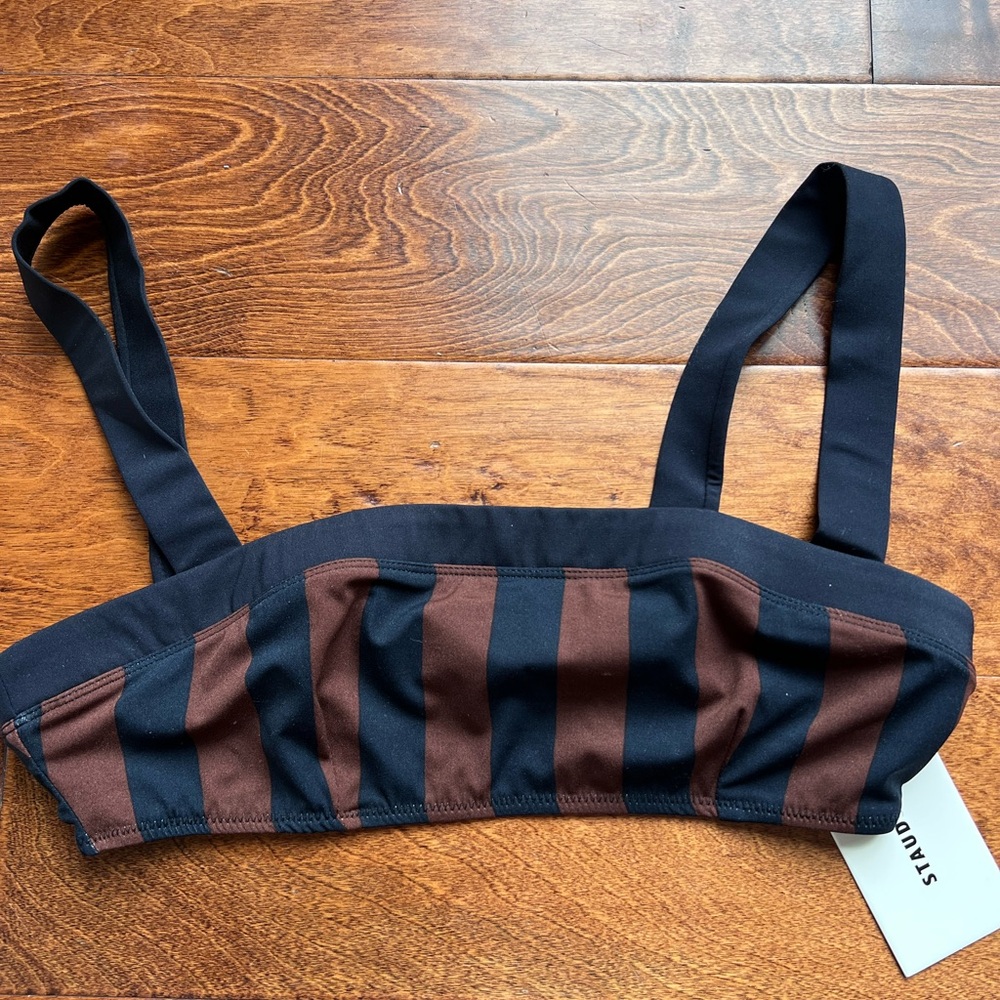 Staud Stripe Bikini Top
